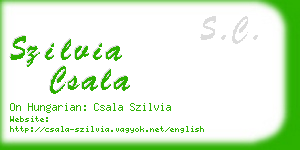 szilvia csala business card